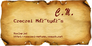 Czeczei Mátyás névjegykártya