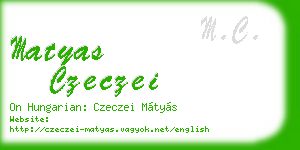 matyas czeczei business card