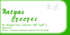 matyas czeczei business card